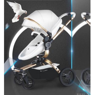 Baby strollers can sit and lie down in two - way high landscape light folding newborn baby eggshell strollers