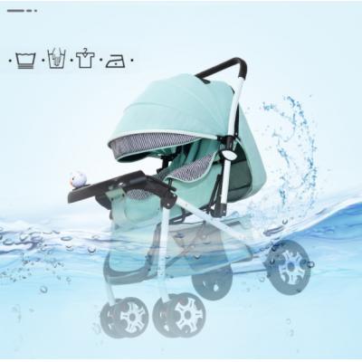 Bidirectional push baby stroller can sit or lie down one key folding hand push baby walking artifact baby stroller