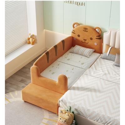 Storage children's patchwork bed Boys' extra wide bed children's bed divider with guardrail soft bag crib