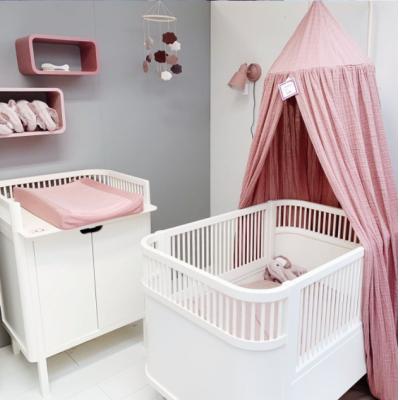 Baby crib retractable children children splice large bed bed guardrail solid wood